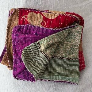 *SOLD ELSEWHERE Vintage Kantha Blanket.  Soft and light.